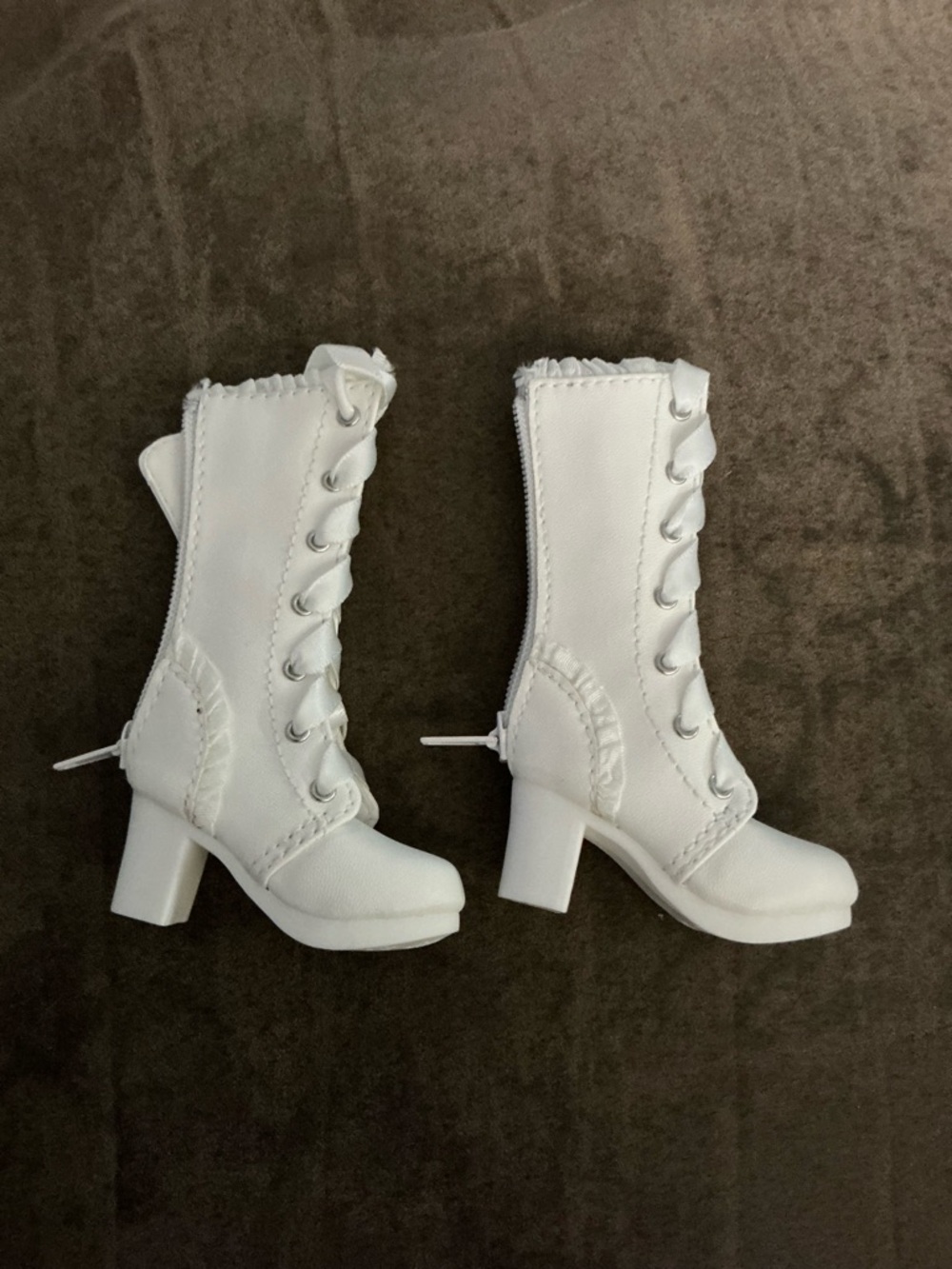Dollfie Dream White BJD Doll Footwear Lace up Boots for 1/3 or 1/4 scale Dolls